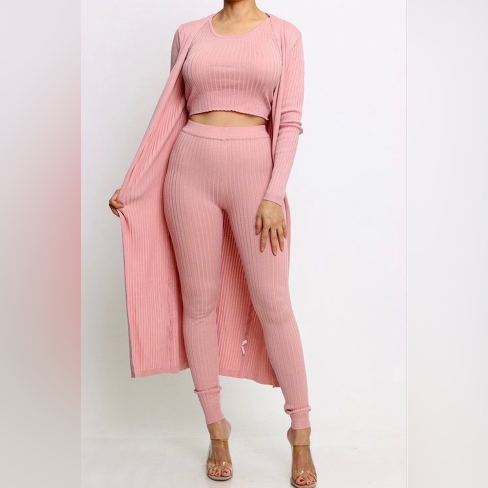 Three Piece Cardigan Set